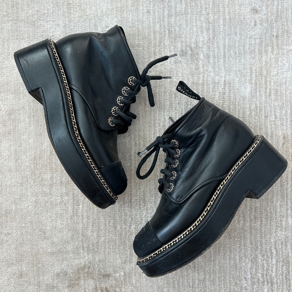 Chanel Chain Boots
